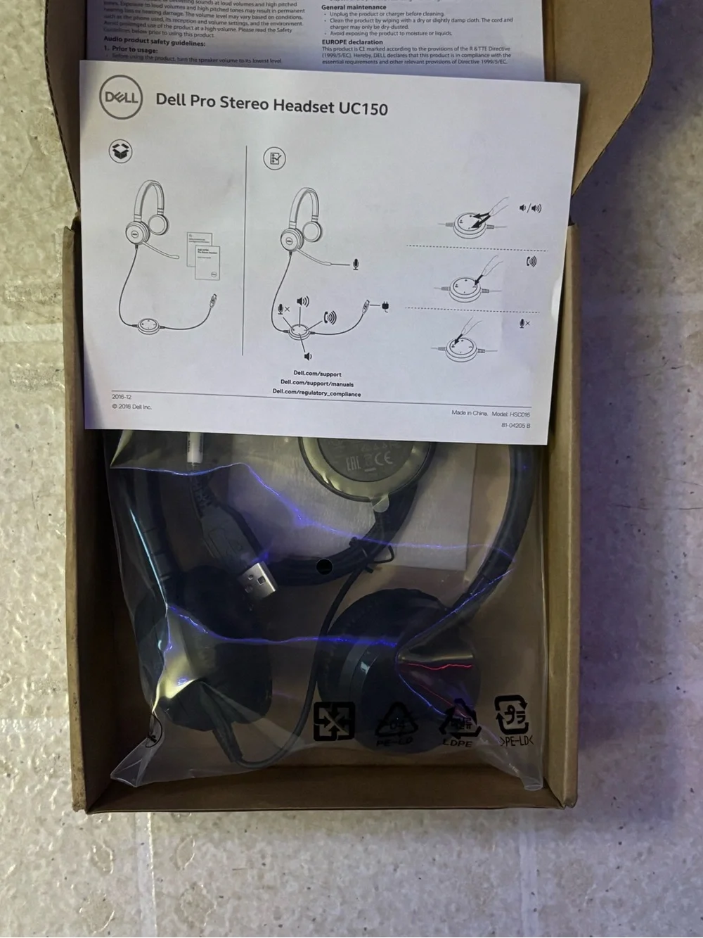 Dell Pro Stereo Headset UC150